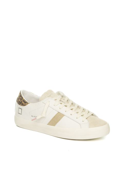 White/leopard hill low sneaker D.A.T.E. | HILL LOW DCALF-WHI/LEOPARD